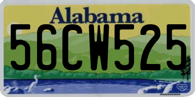 AL license plate 56CW525