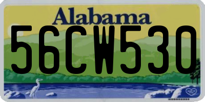 AL license plate 56CW530