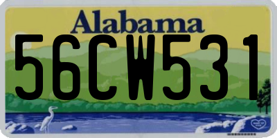 AL license plate 56CW531