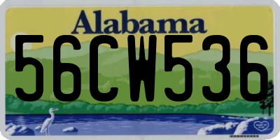 AL license plate 56CW536