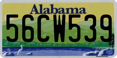 AL license plate 56CW539