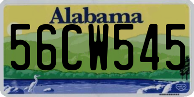 AL license plate 56CW545