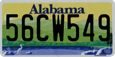 AL license plate 56CW549