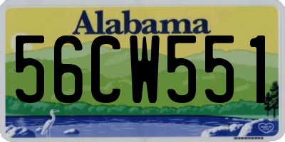 AL license plate 56CW551