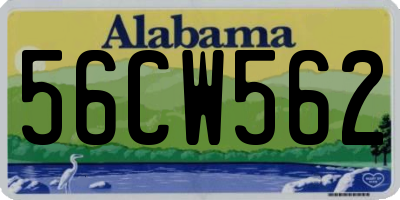 AL license plate 56CW562