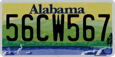 AL license plate 56CW567