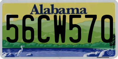 AL license plate 56CW570