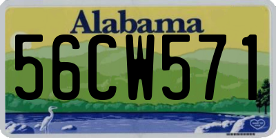 AL license plate 56CW571