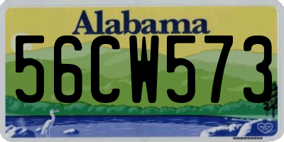 AL license plate 56CW573