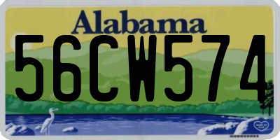 AL license plate 56CW574
