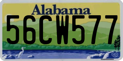 AL license plate 56CW577