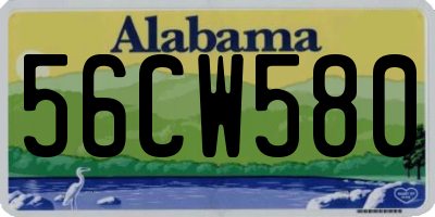 AL license plate 56CW580