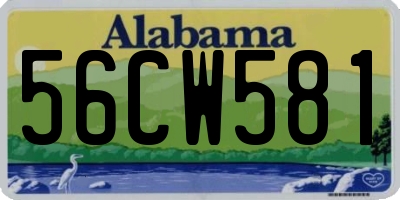 AL license plate 56CW581