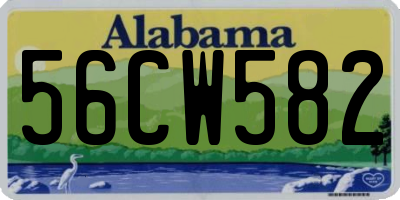 AL license plate 56CW582