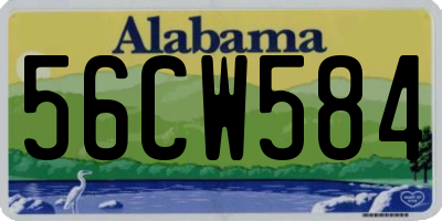 AL license plate 56CW584