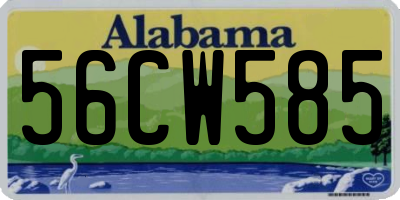 AL license plate 56CW585