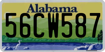 AL license plate 56CW587