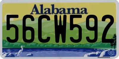 AL license plate 56CW592