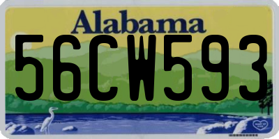 AL license plate 56CW593