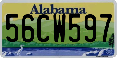 AL license plate 56CW597