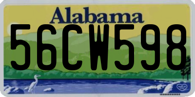 AL license plate 56CW598