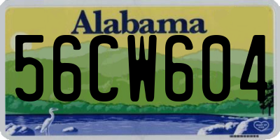 AL license plate 56CW604