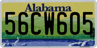AL license plate 56CW605
