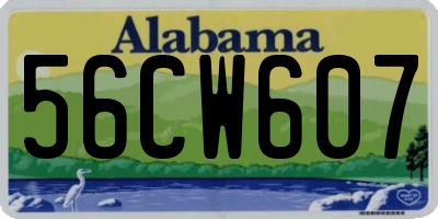 AL license plate 56CW607