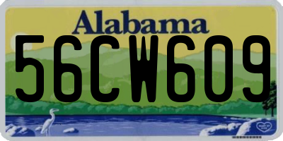 AL license plate 56CW609