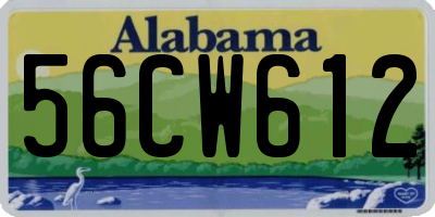 AL license plate 56CW612