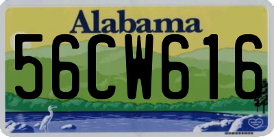 AL license plate 56CW616