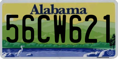 AL license plate 56CW621