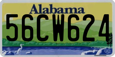 AL license plate 56CW624
