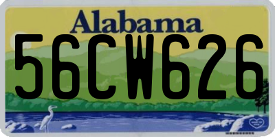 AL license plate 56CW626