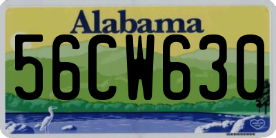 AL license plate 56CW630