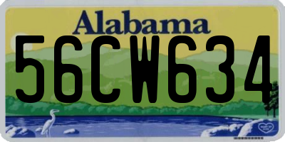 AL license plate 56CW634