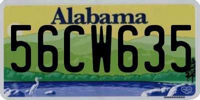 AL license plate 56CW635
