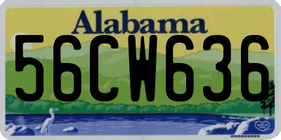 AL license plate 56CW636