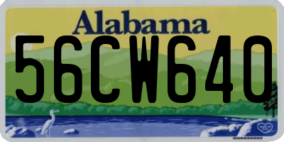 AL license plate 56CW640