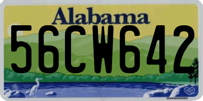 AL license plate 56CW642