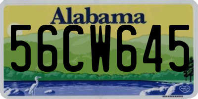 AL license plate 56CW645