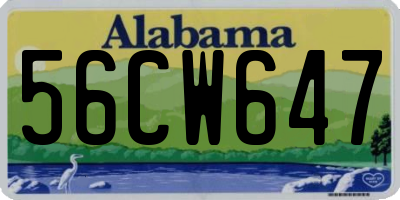 AL license plate 56CW647