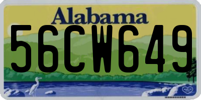 AL license plate 56CW649