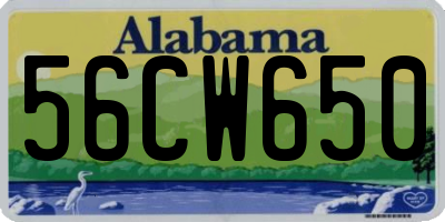 AL license plate 56CW650