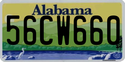 AL license plate 56CW660