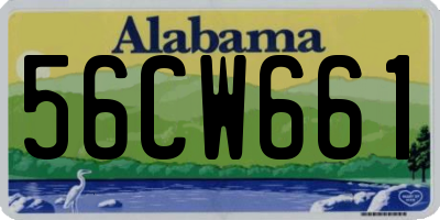 AL license plate 56CW661