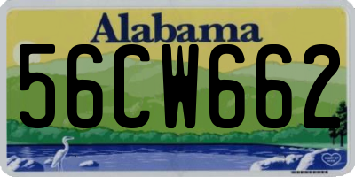 AL license plate 56CW662