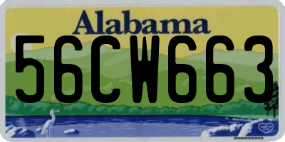 AL license plate 56CW663