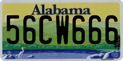 AL license plate 56CW666