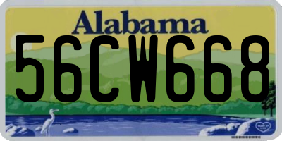 AL license plate 56CW668